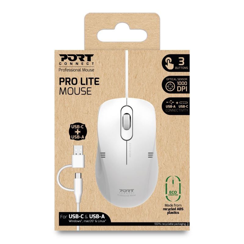 Port Designs Pro Lite mouse White