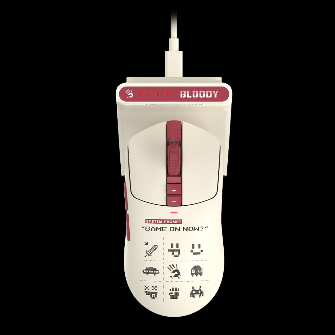 A4-Tech Bloody R72 Ultra Duo Wireless Mouse Pixels Red