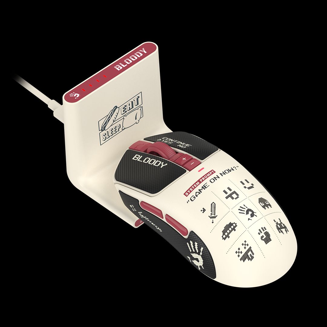 A4-Tech Bloody R72 Ultra Duo Wireless Mouse Pixels Red