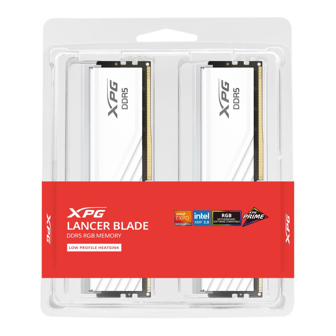 A-Data 32GB DDR5 6400MHz Kit (2x16GB) Lancer Blade RGB White