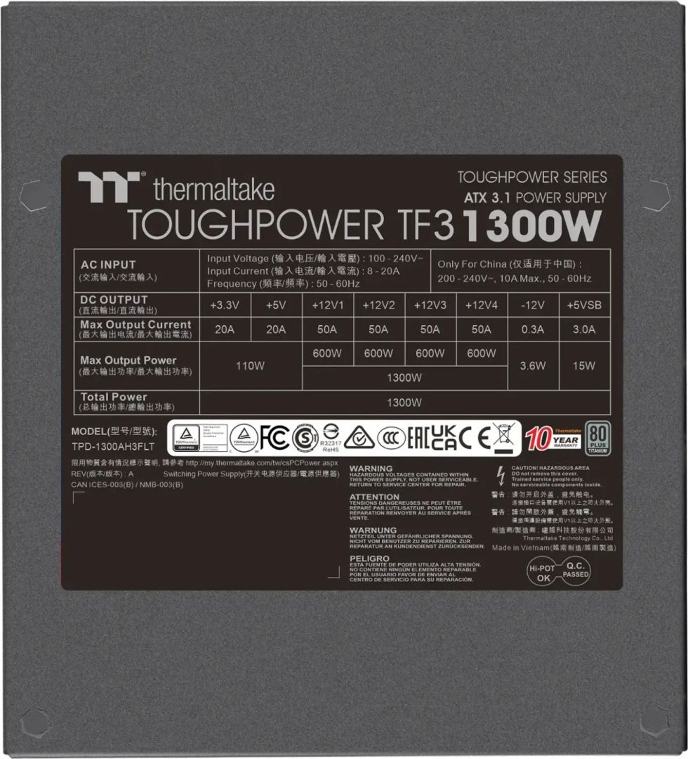 Thermaltake 1300W 80+ Titanium Toughpower TF3