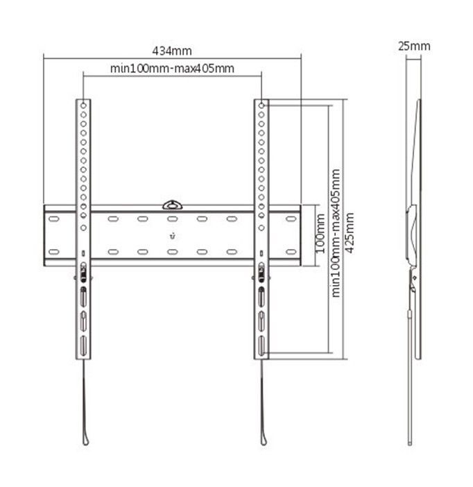 Gembird WM-55F-02 Fixed TV Wall Mount 32”-55