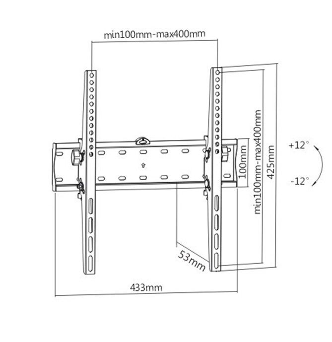 Gembird WM-55T-02 Tilt TV Wall Mount 32”-55