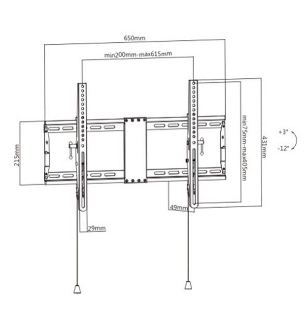 Gembird WM-80T-01 Tilt TV Wall Mount 37
