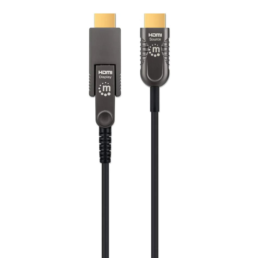 Manhattan High-Speed HDMI Active Optical Cable with Detachable Connector 20m Black