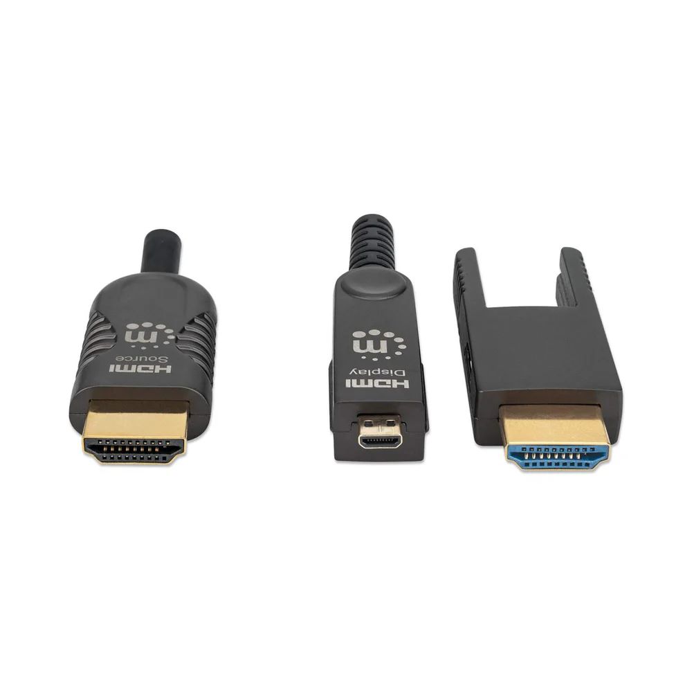 Manhattan High-Speed HDMI Active Optical Cable with Detachable Connector 20m Black