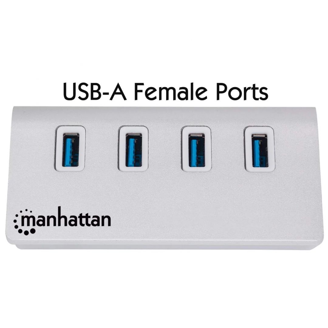 Manhattan 4-Port SuperSpeed USB 3.0 Hub White