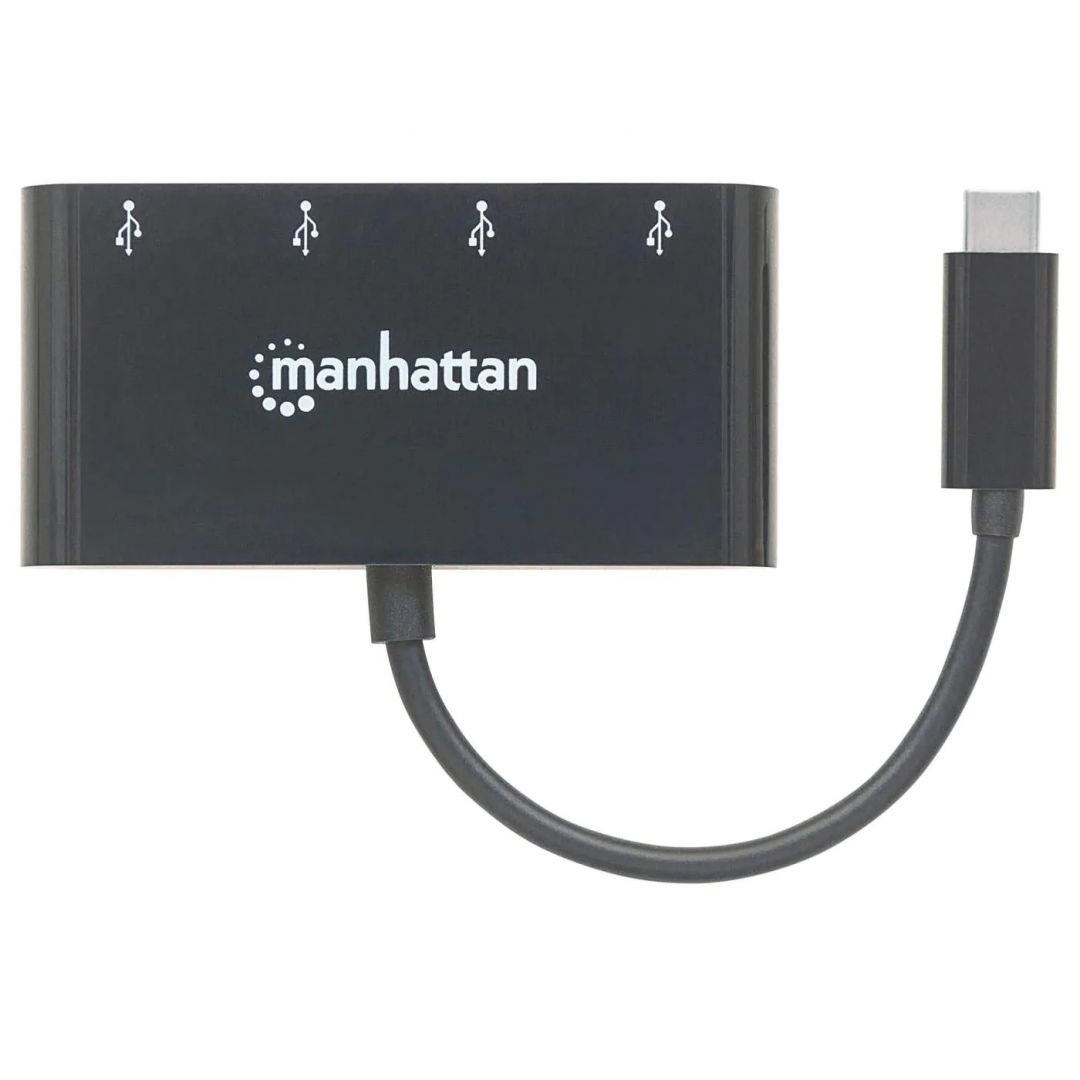 Manhattan 4-Port USB 3.2 Gen 1 Hub Black