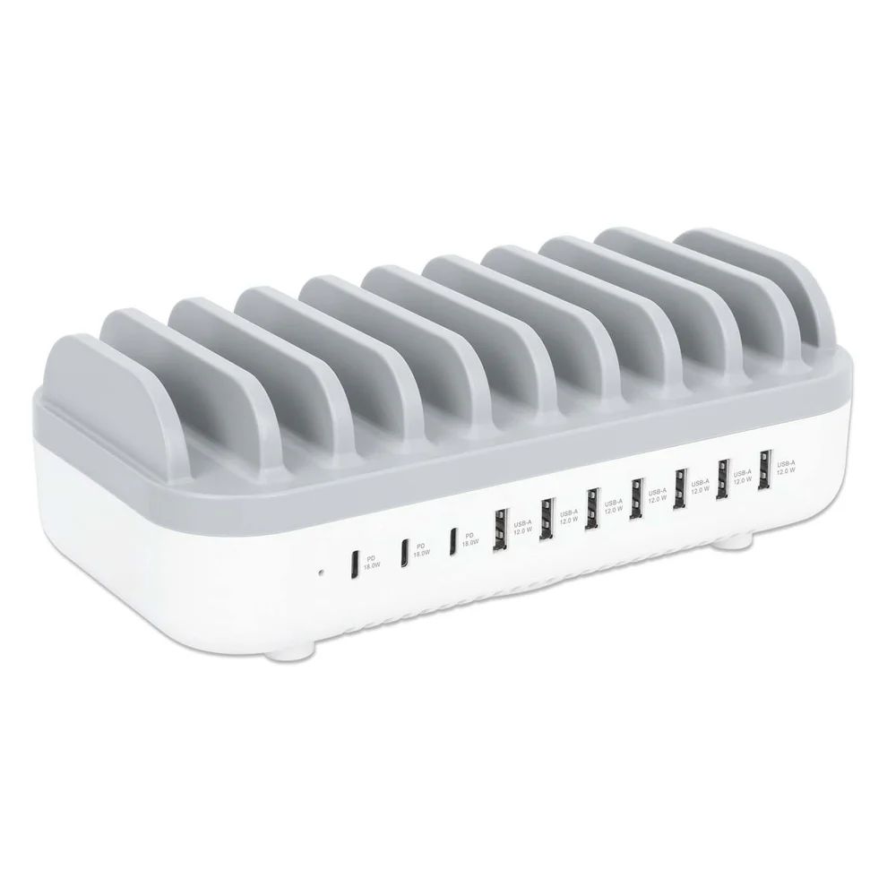 Manhattan 10-portos USB3.0 HUB White/Grey