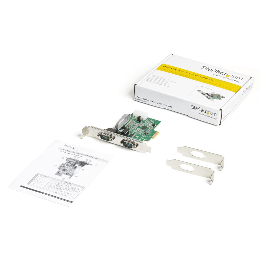 Startech 2-port PCI Express RS232 Serial Adapter Card