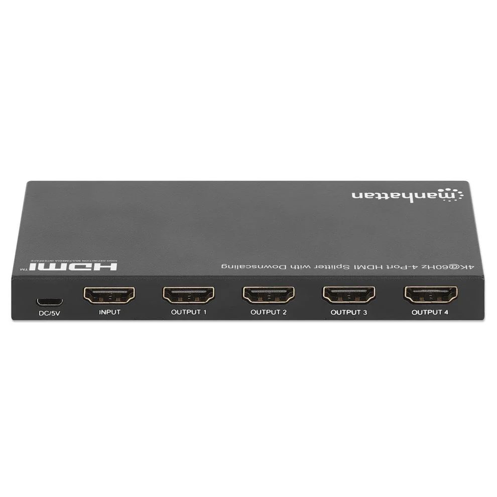 Manhattan 4K 60Hz 4-Port HDMI Splitter with Downscaling