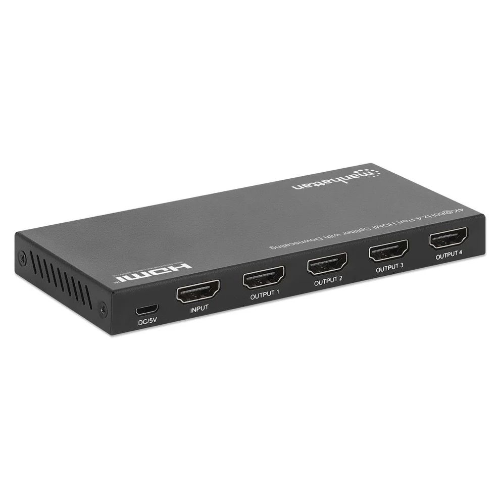 Manhattan 4K 60Hz 4-Port HDMI Splitter with Downscaling