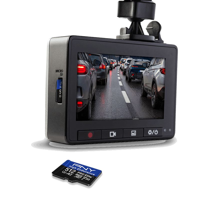 PNY 512GB microSDXC Pro Elite High Endurance Class 10 U3 V30 A2 + adapterrel