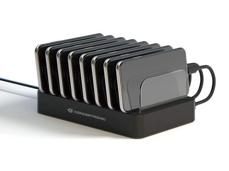 Conceptronic  OZUL02B 75W 8-Port USB PD Charging Station