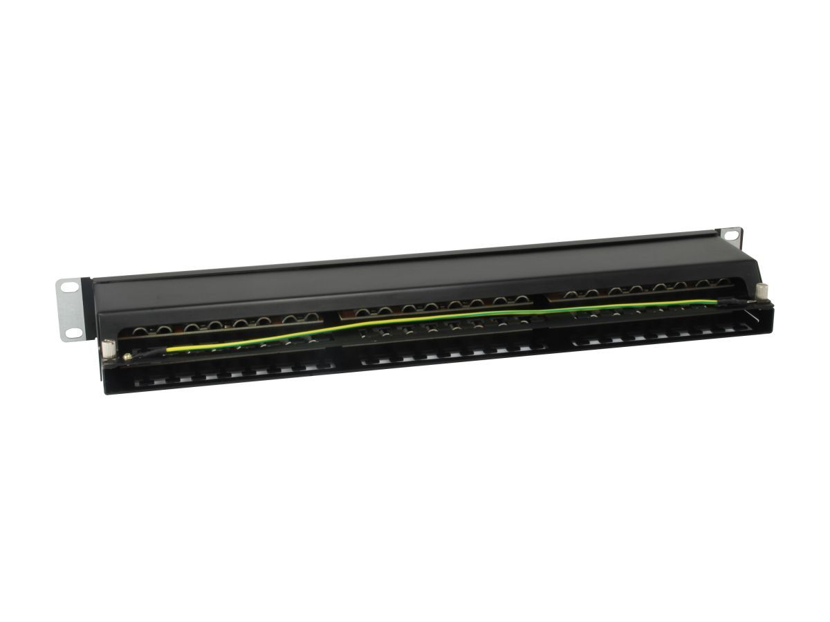 EQuip 48-Port Cat.6 Shielded Patch Panel Black