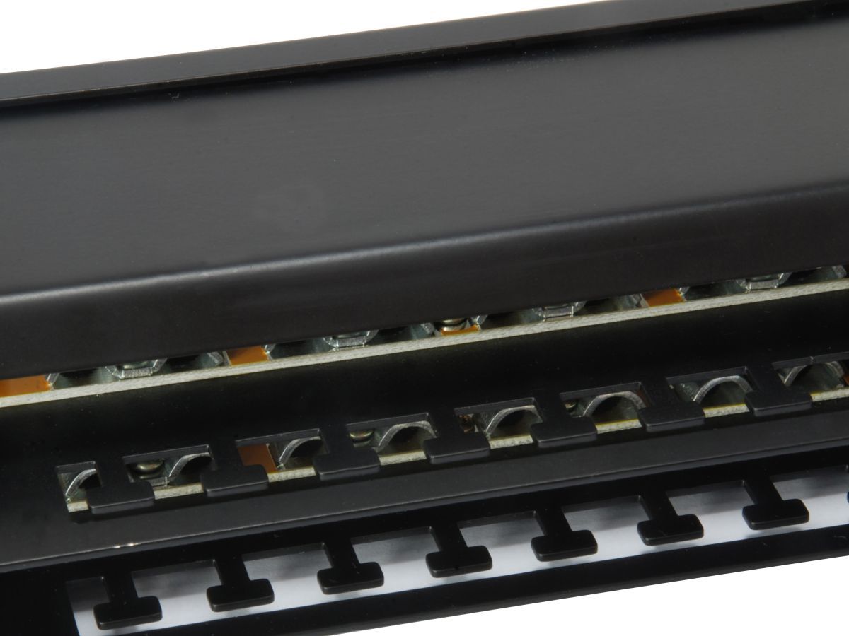 EQuip 48-Port Cat.6 Shielded Patch Panel Black