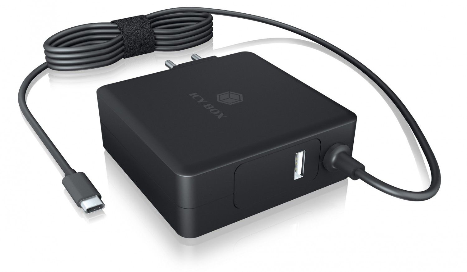 Raidsonic IcyBox IB-PS101-PD 20V / 4,5A 90W Type-C univerzális hálózati notebook töltő