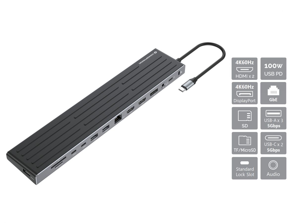 Conceptronic  DONN32B 14-in-1 USB 3.2 Gen 1 Docking Station