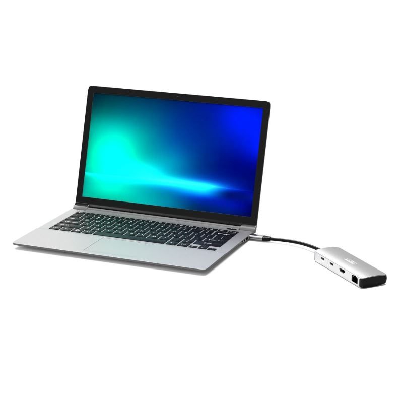 Port Designs 9-in-1 USB-C 1× 4K Docking Station Aluminium Design 85W PD Silver