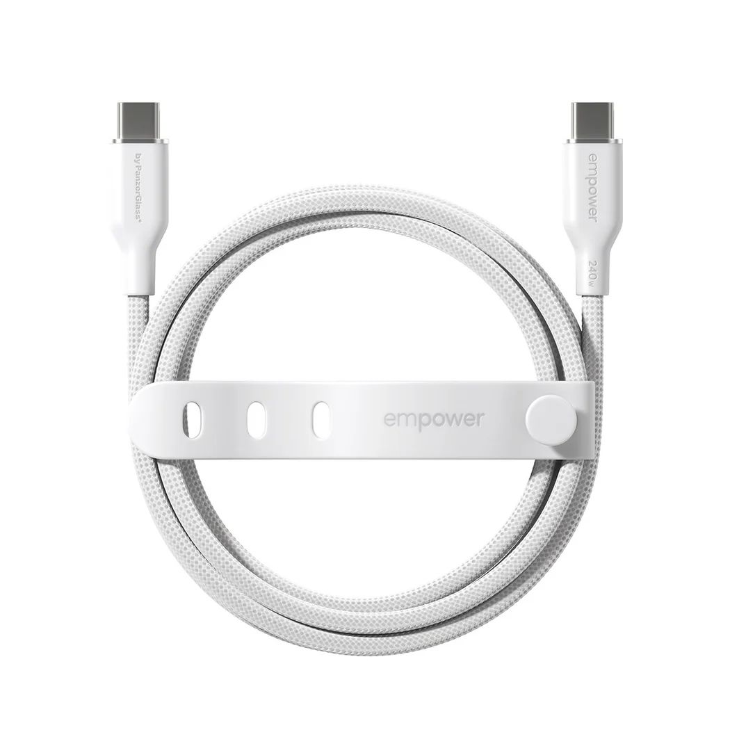 PanzerGlass 240W USB-C to USB-C USB 2.0 cable 1,2m White