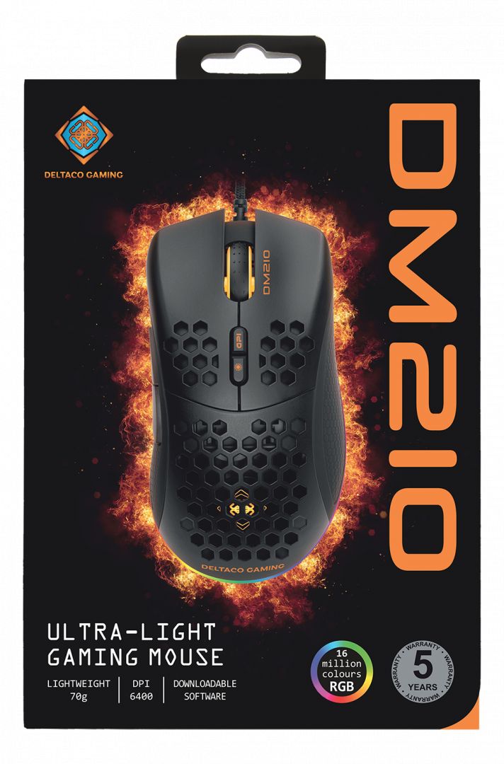 Deltaco GAM-108 DM210 Ultra Light gaming mouse Black