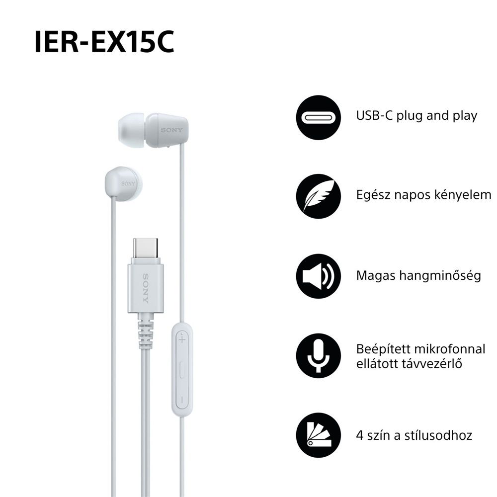 Sony IER-EX15C Headset White