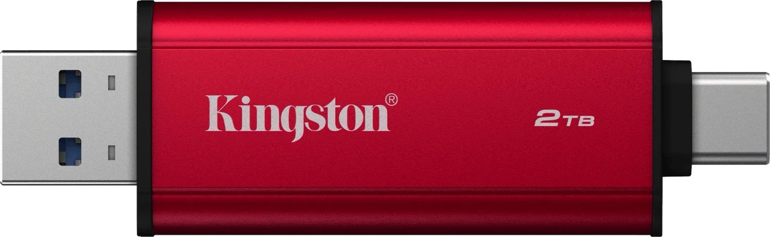 Kingston 2TB USB3.2 Dual Portable SSD Red