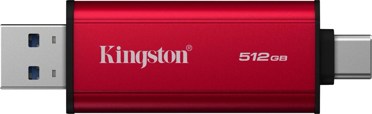 Kingston 512GB USB3.2 Dual Portable SSD Red