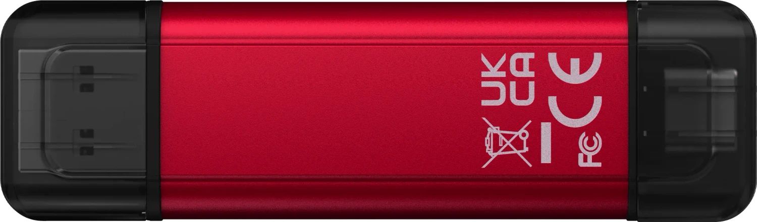 Kingston 512GB USB3.2 Dual Portable SSD Red