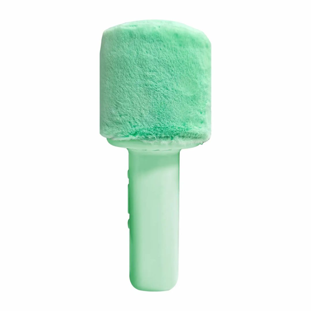 Denver KMS-30RO Bluetooth Karaoke Microphone Speaker with fluffy top Green