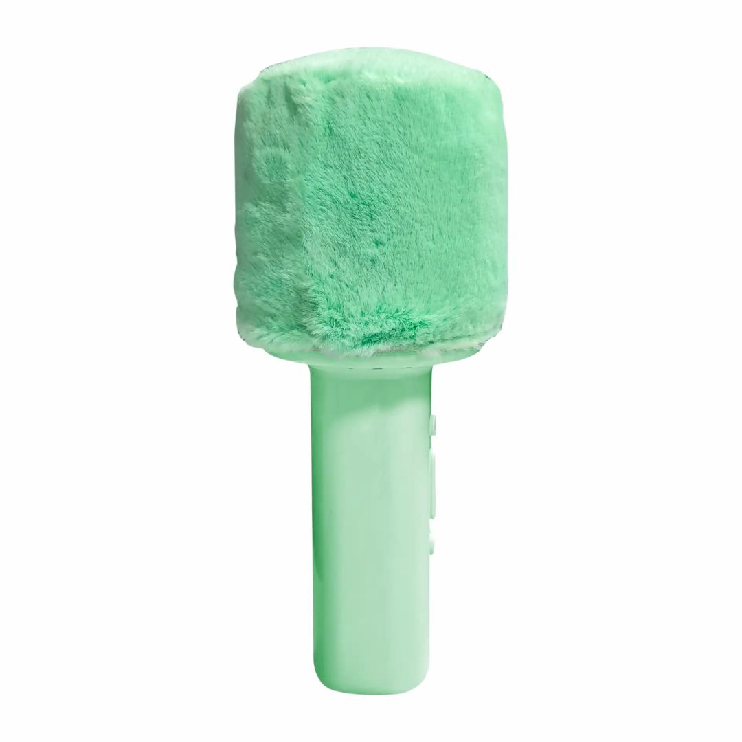 Denver KMS-30RO Bluetooth Karaoke Microphone Speaker with fluffy top Green