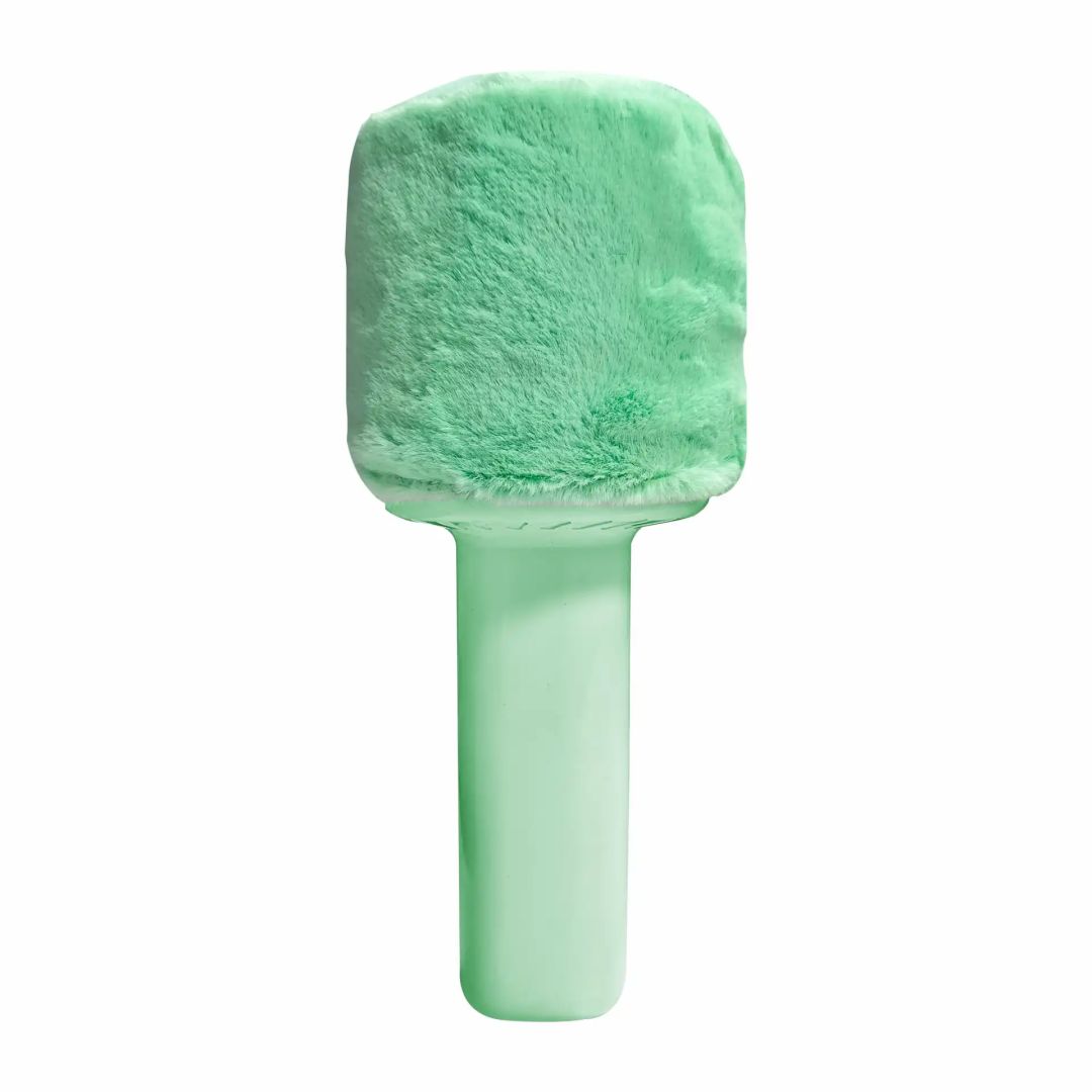 Denver KMS-30RO Bluetooth Karaoke Microphone Speaker with fluffy top Green