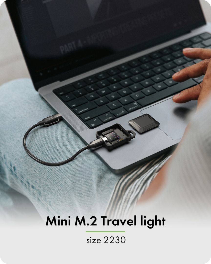 Raidsonic IcyBox IB-1601MP-CU31 Mini M.2 NVMe Enclosure USB3.2 Gen2 Type-C Black