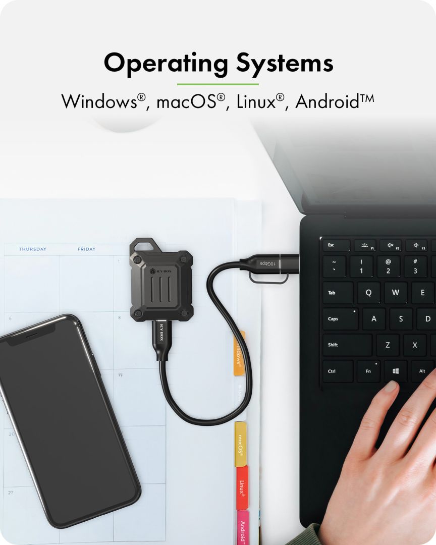 Raidsonic IcyBox IB-1601MP-CU31 Mini M.2 NVMe Enclosure USB3.2 Gen2 Type-C Black