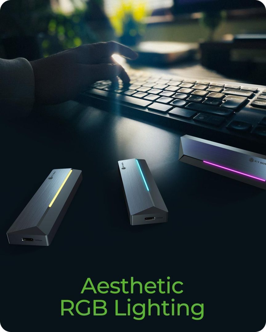 Raidsonic IcyBox M.2 SATA/NVMe SSD Enclosure USB3.2 Gen2 Type-C Black