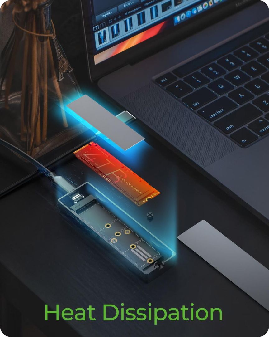 Raidsonic IcyBox M.2 SATA/NVMe SSD Enclosure USB3.2 Gen2 Type-C Black