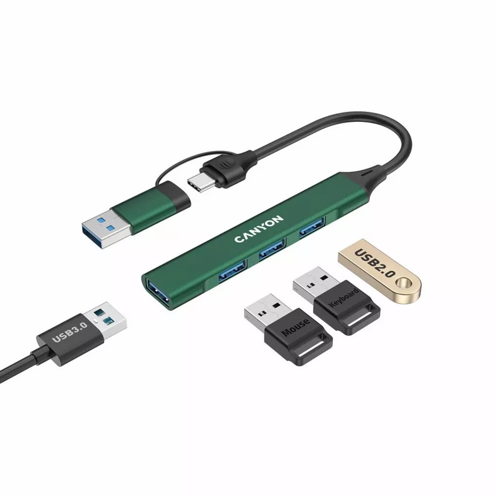 Canyon CNS-TDS02GR 4-portos USB2.0 HUB Green