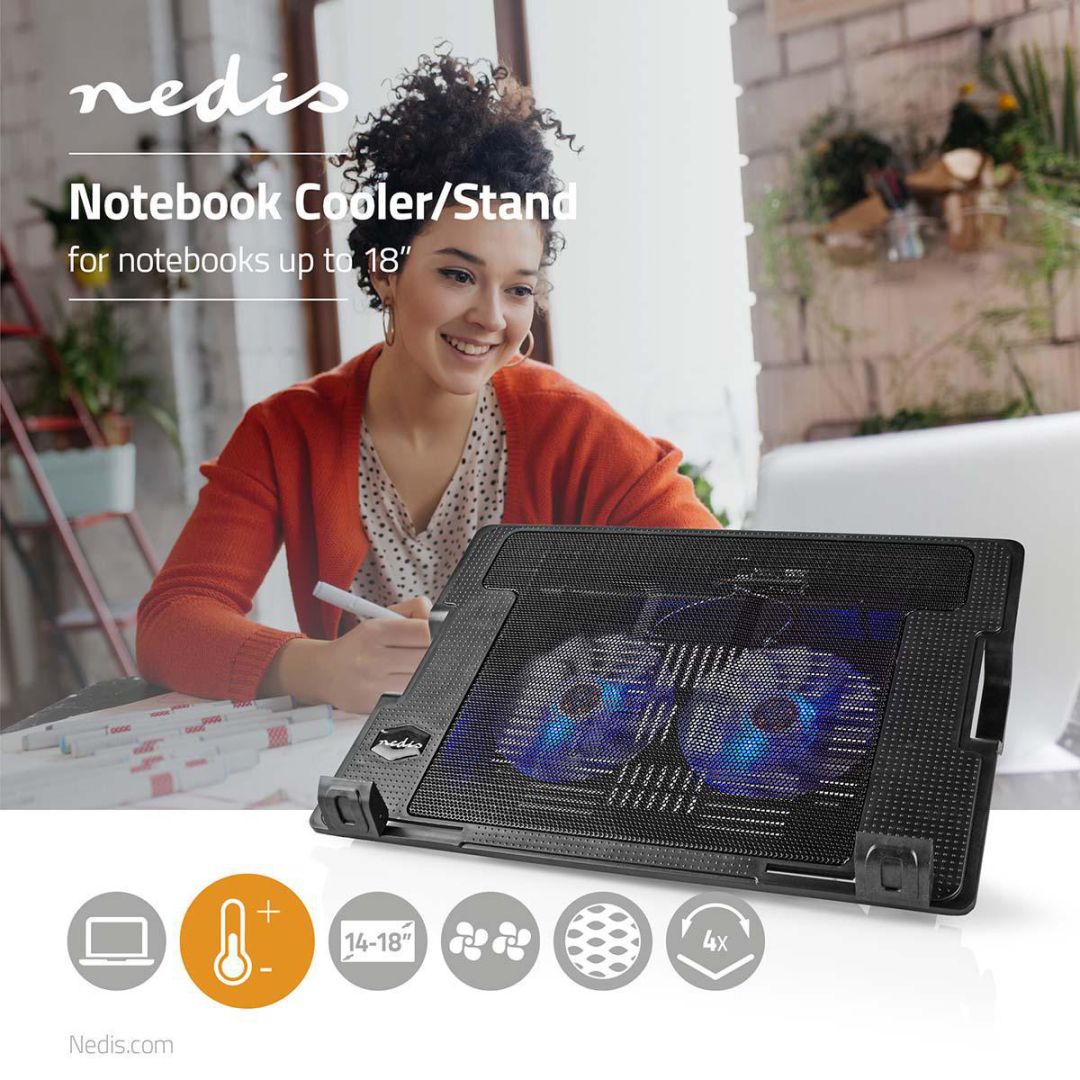 Nedis NBCR200BK Notebook Cooler 18