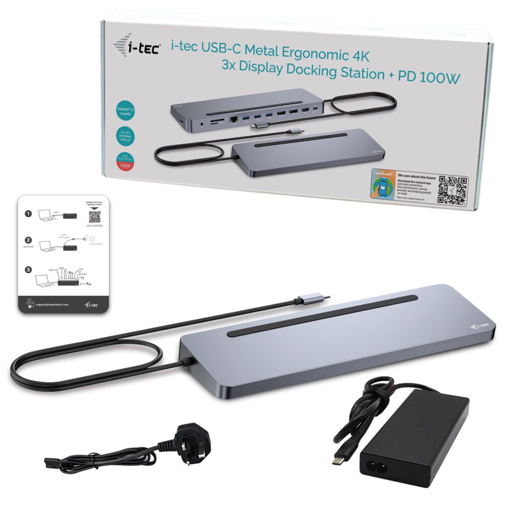 I-TEC USB-C Ergo 3x 4K Display Docking Station