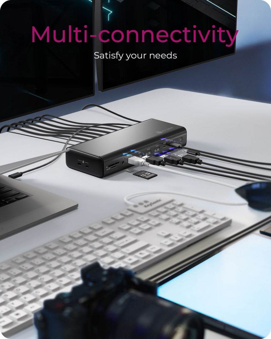 Raidsonic IcyBox IB-DK7401-CU31 17-in-1 Notebook DockingStation