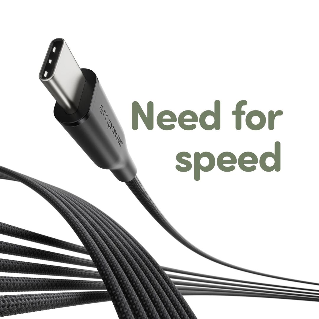 PanzerGlass 60W USB-C to USB-C USB 2.0 cable 1,2m Black