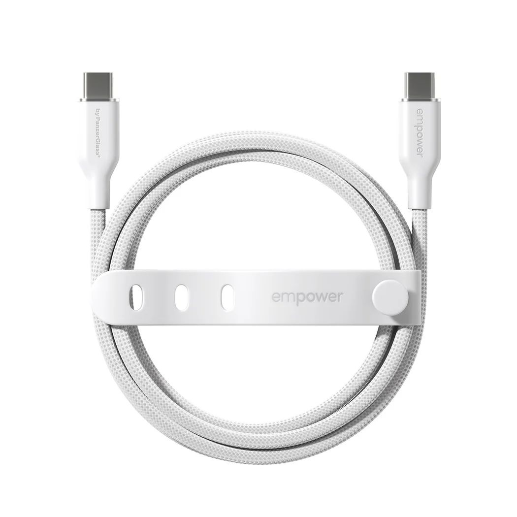 PanzerGlass 60W USB-C to USB-C USB 2.0 cable 1,2m White