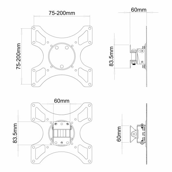 SBOX LCD-2900B Wall Mount 19