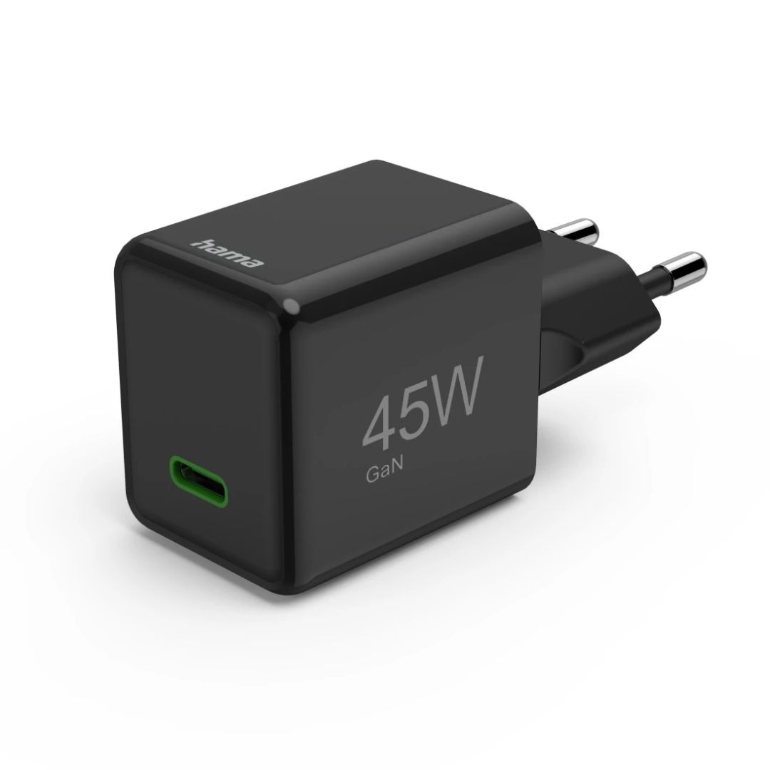 Hama Fast Charger GaN USB-C Super-Mini Charger PD 45W Black