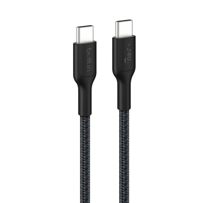 Belkin USB-C to USB-C Braided Cable 240W 2m Black