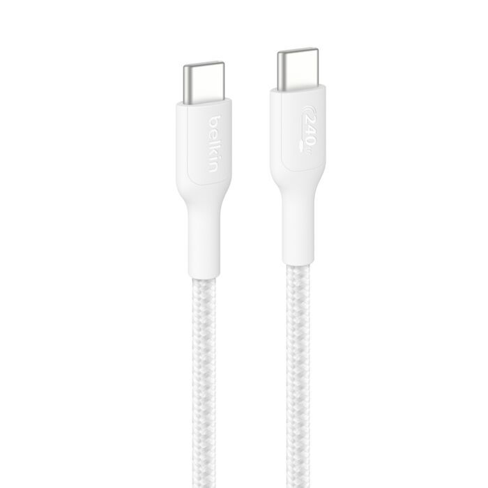 Belkin USB-C to USB-C Braided Cable 240W 2m White