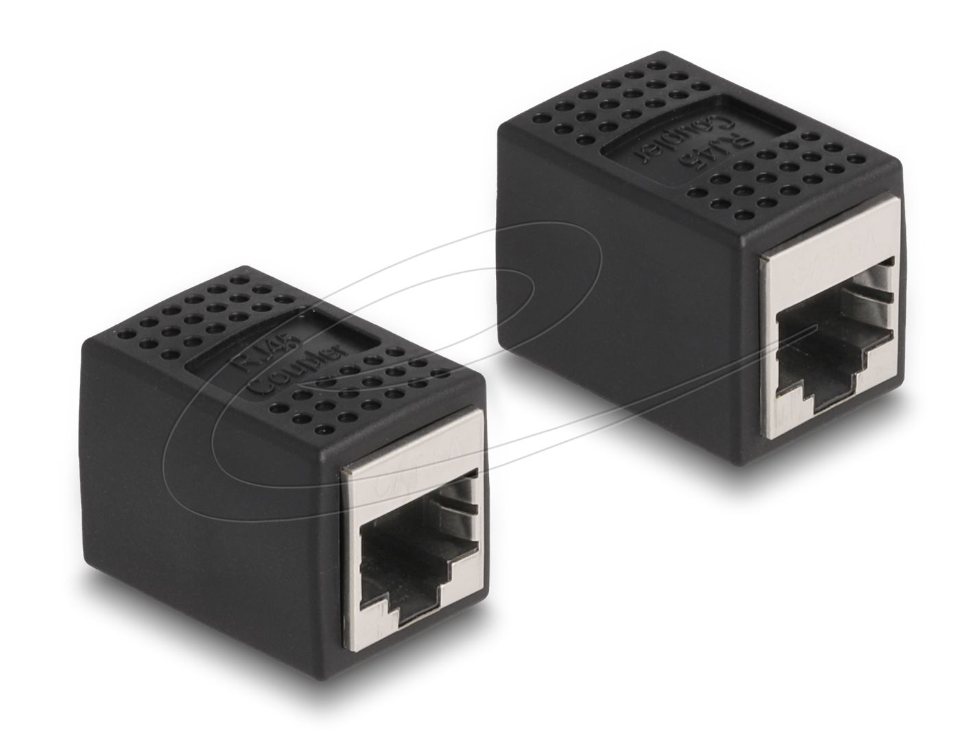 DeLock RJ45 jack to RJ45 jack CAT6A Black
