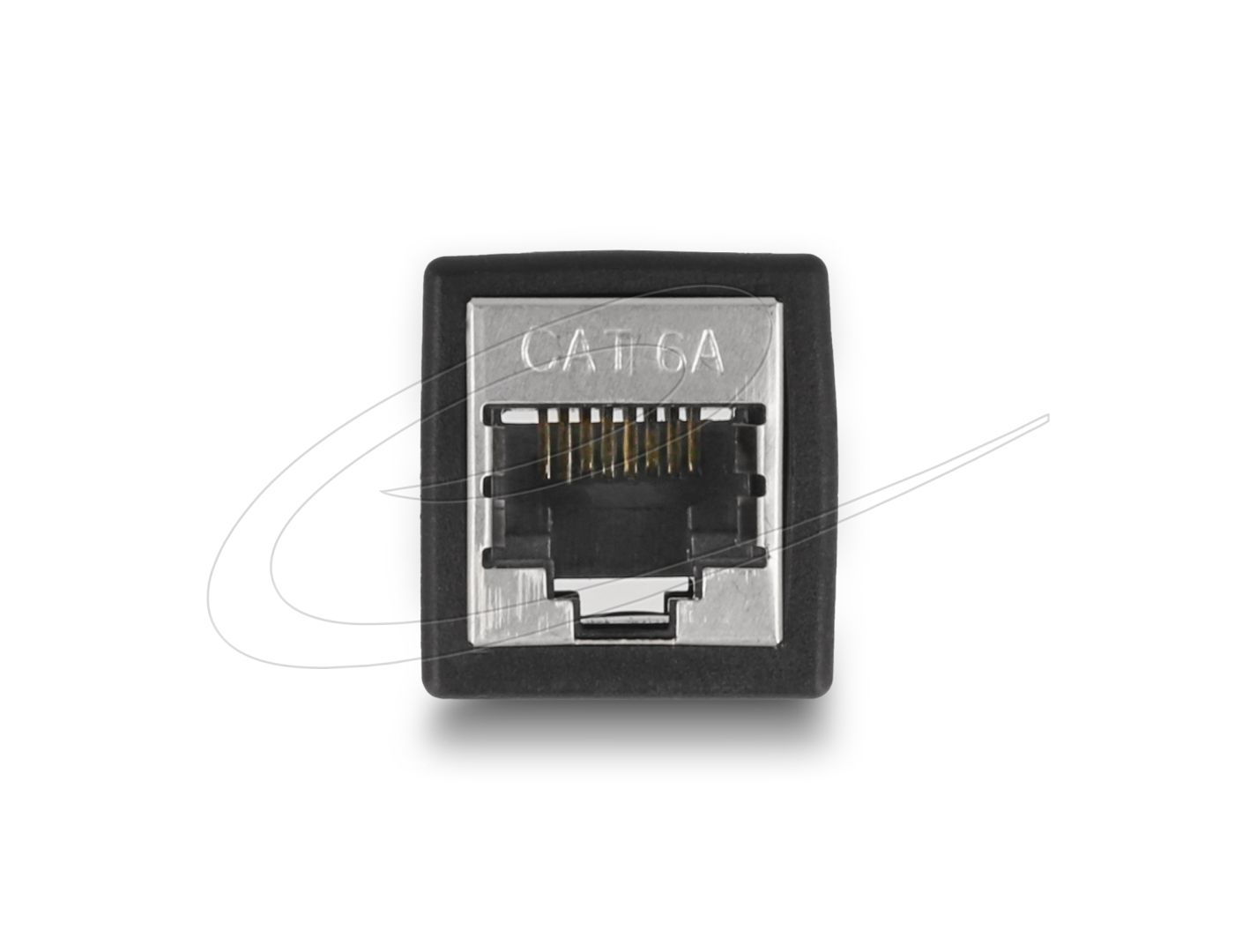 DeLock RJ45 jack to RJ45 jack CAT6A Black