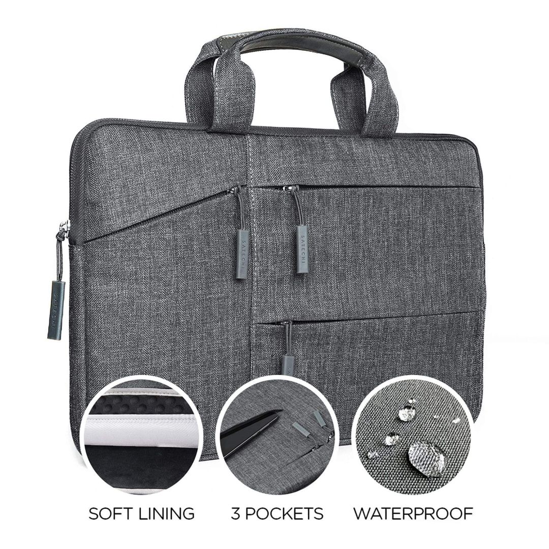 Satechi Fabric Water-Resistant Laptop Carrying Case with Pockets 13