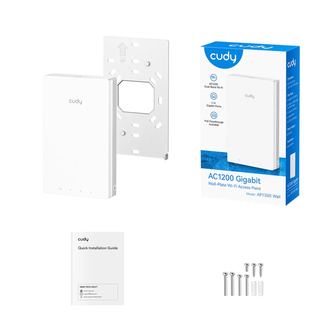 Cudy AP1300 Wall AC1200 Wall-Plate Access Point